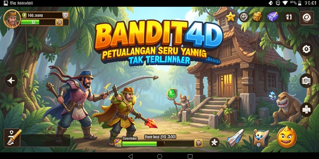 Tampilan gameplay seru dan mendebarkan di BANDIT4D.