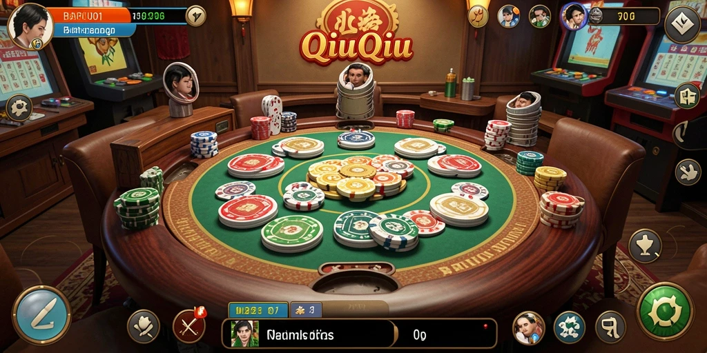 Tampilan gameplay seru dari permainan QiuQiu.