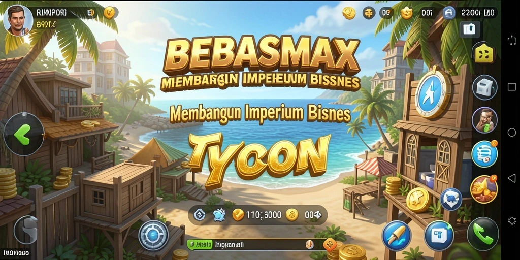 Screenshot gameplay Tycoon menampilkan berbagai aktivitas bisnis yang seru.