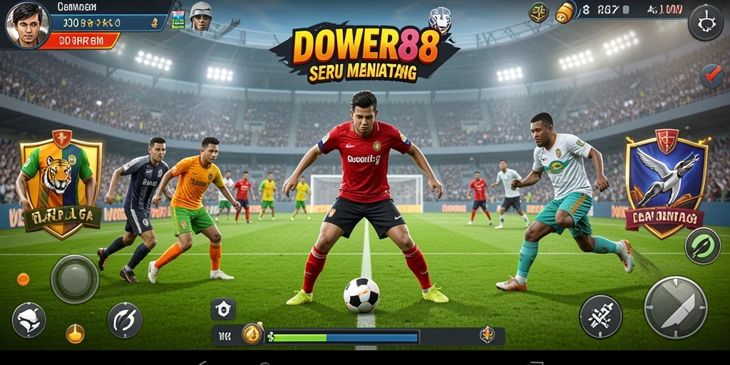 Tampilan gameplay seru dalam DOWER88 dengan aksi olahraga yang mendebarkan.