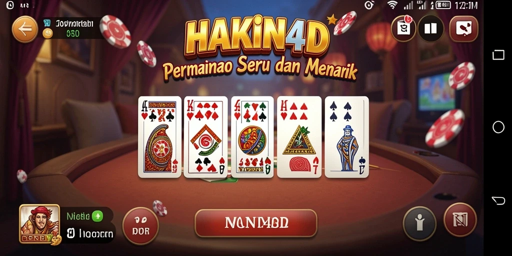 Screenshot utama HAKIN4D menampilkan gameplay Domino yang seru.