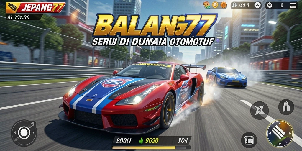 Gameplay Racing mendebarkan di JEPANG77 dengan trek menantang dan mobil balap cepat.