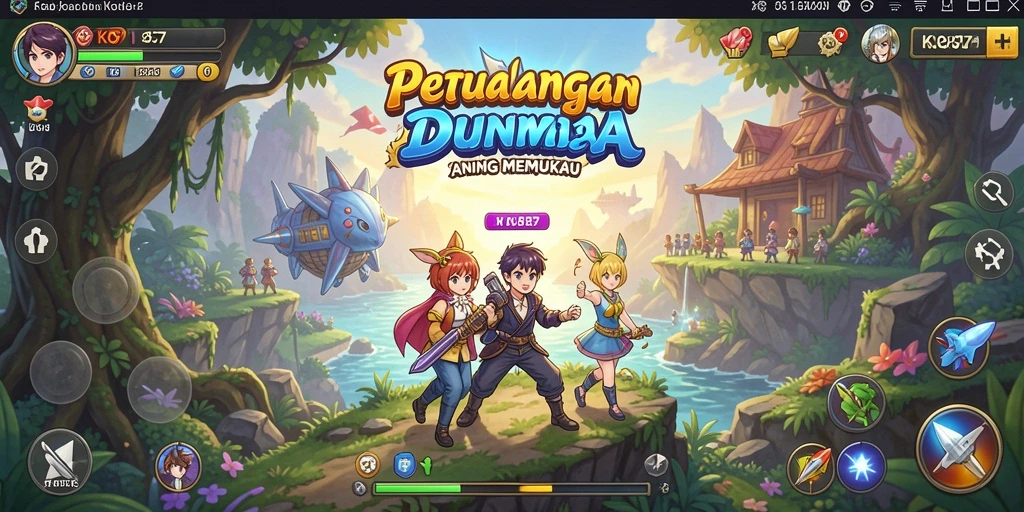 Tampilan gameplay memukau dari KO857 dengan karakter Anime yang menarik.
