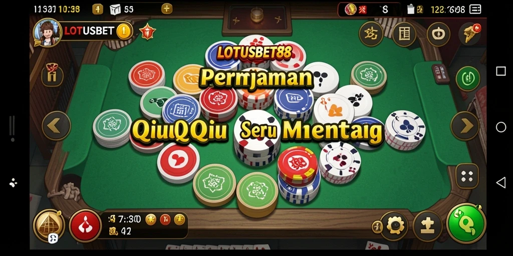 Screenshot utama LOTUSBET88 menampilkan momen seru permainan QiuQiu.