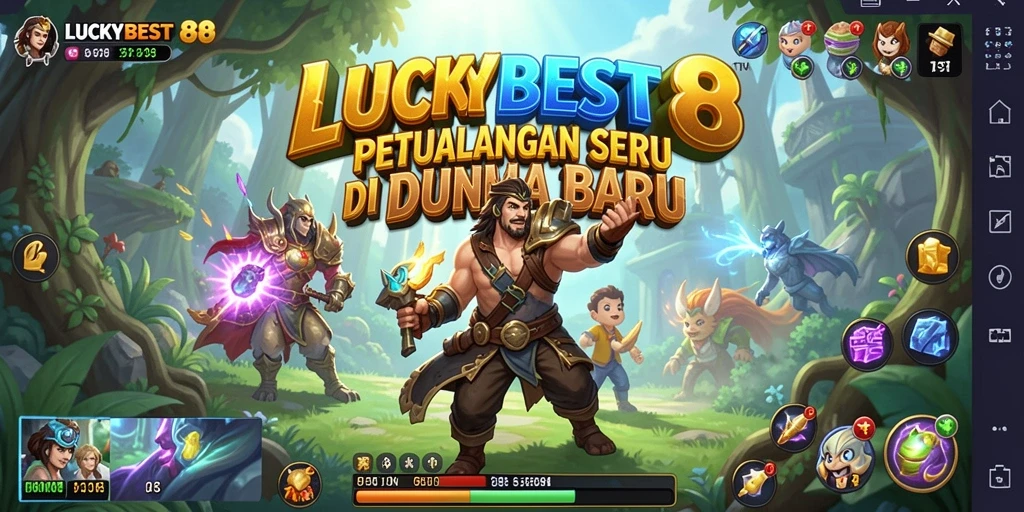 Tampilan gameplay LUCKYBEST88 yang memukau dan penuh petualangan.