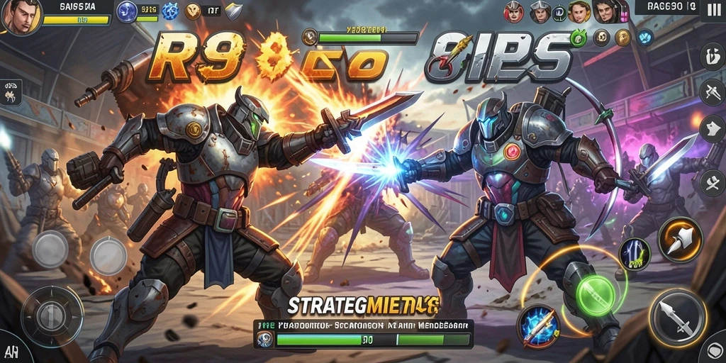 Tangkapan layar gameplay RR89 yang menampilkan taktik dan pertempuran strategis.