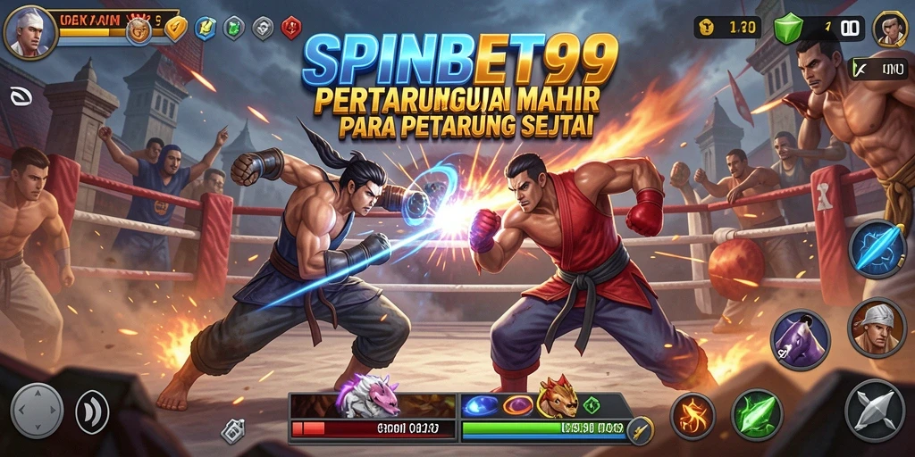 Tampilan seru pertarungan karakter dalam SPINBET99.