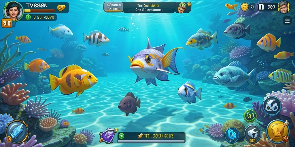 Screenshot TV888 menampilkan serunya menangkap ikan dalam gameplay yang menarik.