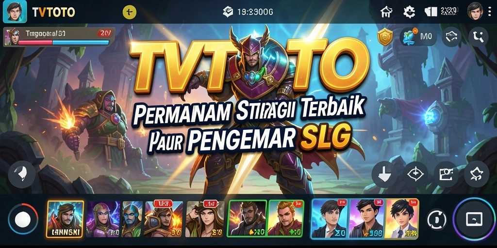 Tampilan gameplay menarik di TVTOTO yang menunjukkan strategi SLG.