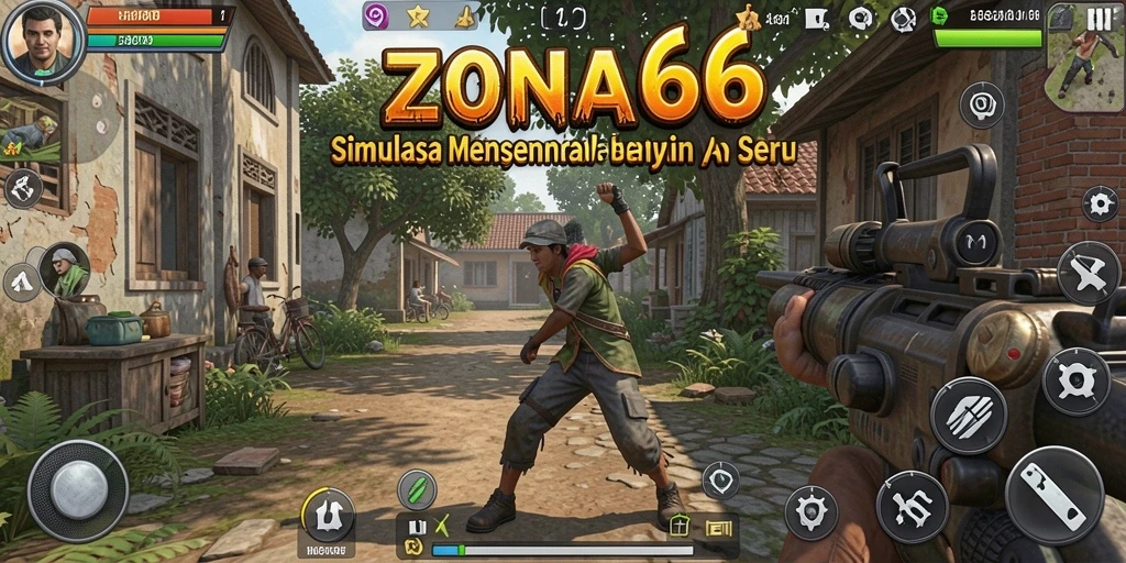 Tampilan gameplay ZONA66 yang memukau dengan elemen simulasi menarik.